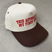 K- Brown First Rodeo Embroidered Snapback Hat - 35