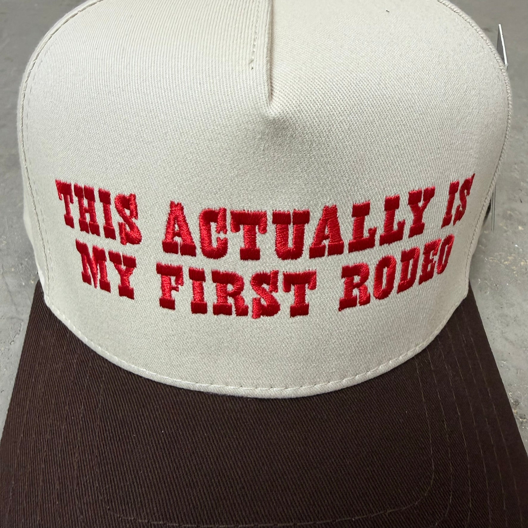K- Brown First Rodeo Embroidered Snapback Hat - 35