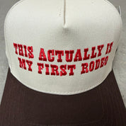 K- Brown First Rodeo Embroidered Snapback Hat - 35