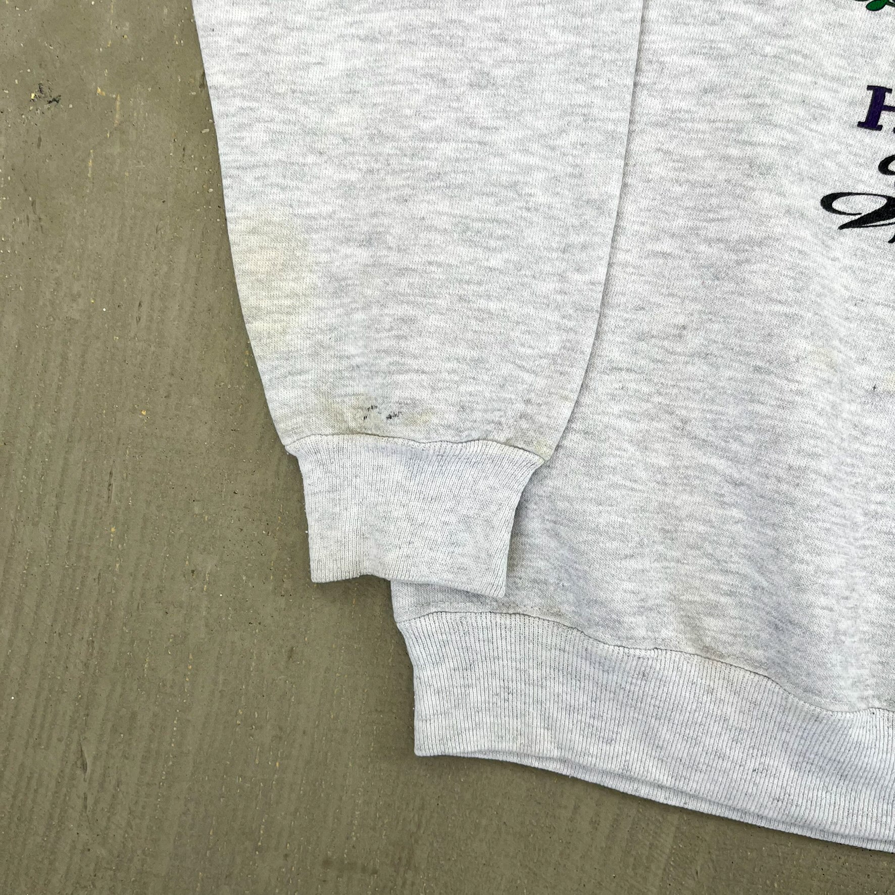 F- Vintage '91 University Of Washington Huskies Lee Text & Logo Crewneck