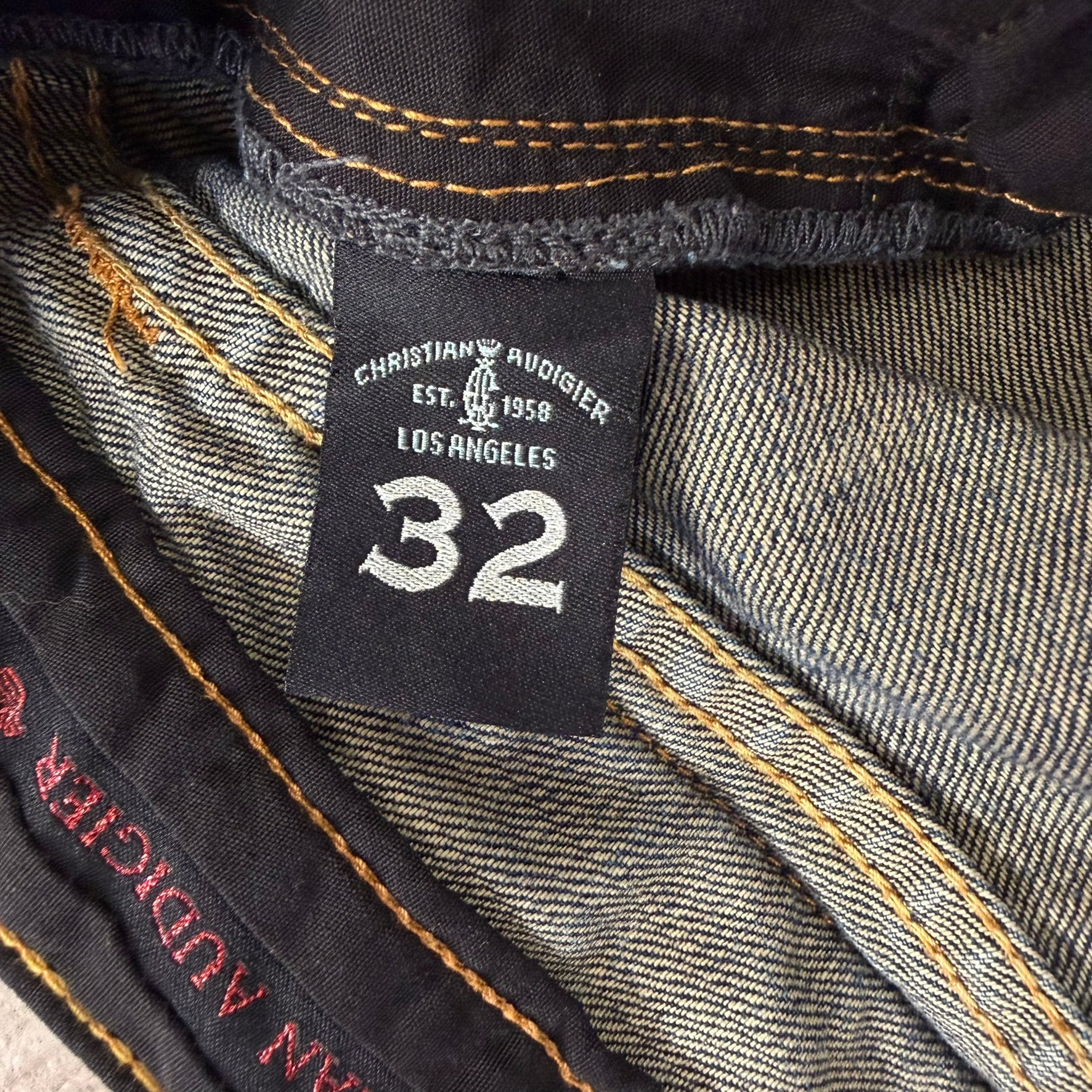 J- Vintage Y2K Christian Audigier Straight Legs Jeans -  w32 (fits 33x30)