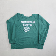 Load image into Gallery viewer, F- Vintage Michigan State University Text &amp; Seal Crewneck

