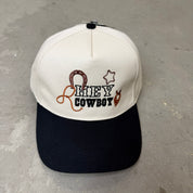 K- Black Hey Cowboy Embroidered Snapback Hat - 35