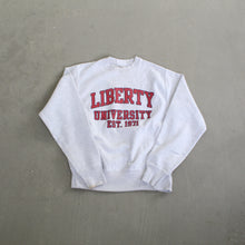 Load image into Gallery viewer, F- Vintage Champion Reverse Weave Liberty University Text Crewneck
