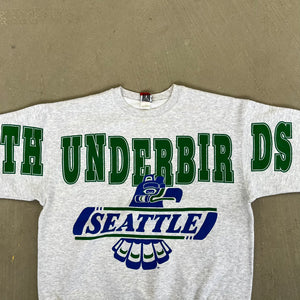 F- Vintage Seattle Thunderbirds Hockey Team Graphic Crewneck