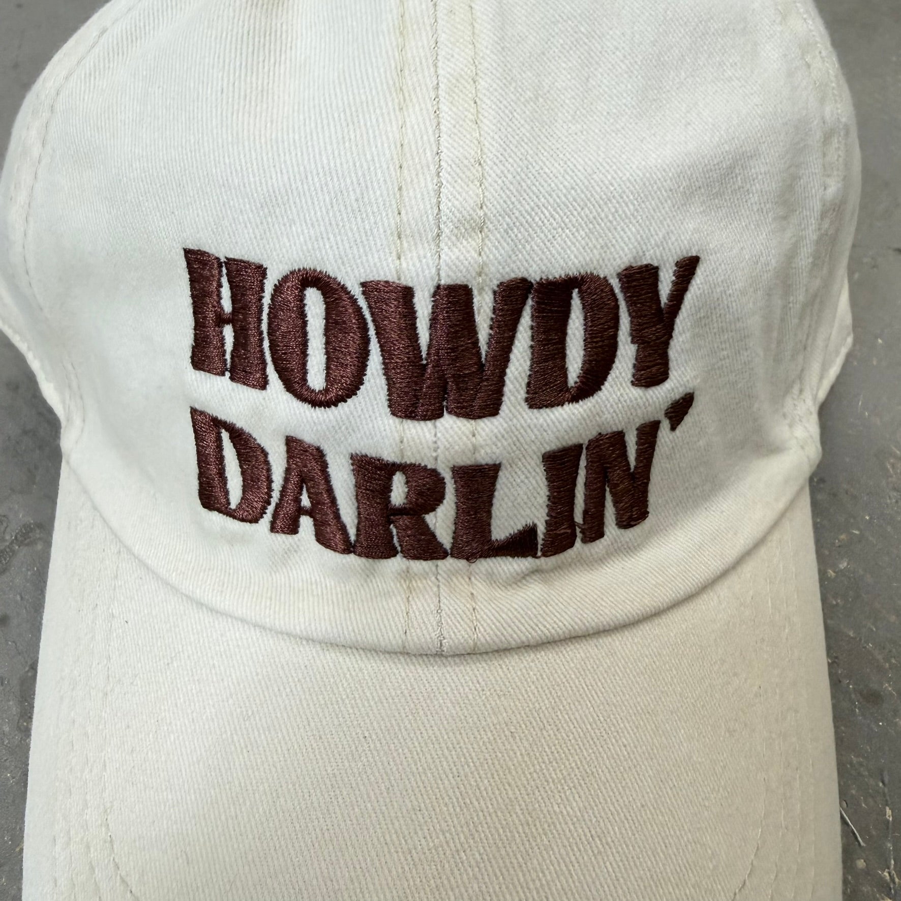 K- Off White Howdy Darlin' Embroidered Dad Hat - 35