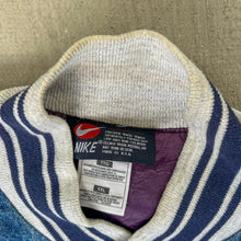 Load image into Gallery viewer, F- Vintage Nike Embroidered Swoosh Sweatshirt Denim Jacket
