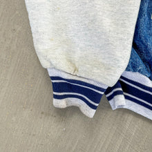 Load image into Gallery viewer, F- Vintage Nike Embroidered Swoosh Sweatshirt Denim Jacket

