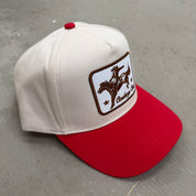 K- Red Cowboys Club Embroidered Patches Snapback Hat - 35