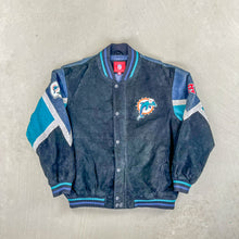 Load image into Gallery viewer, F- Vintage Miami Dolphins NFL Suede Jacket
