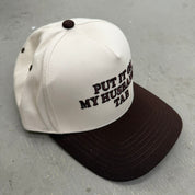 K- Brown Husband's Tab Embroidered Snapback Hat - 35