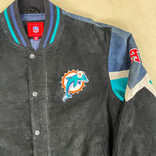 Load image into Gallery viewer, F- Vintage Miami Dolphins NFL Suede Jacket
