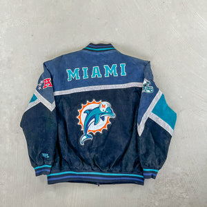 F- Vintage Miami Dolphins NFL Suede Jacket