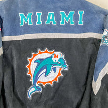 Load image into Gallery viewer, F- Vintage Miami Dolphins NFL Suede Jacket

