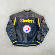 Load image into Gallery viewer, F- Vintage Pittsburgh Steelers NFL Suede Jacket
