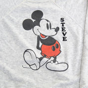 F- Vintage Disney Casuals Mickey Mouse w/ Steve Customized Text Crewneck