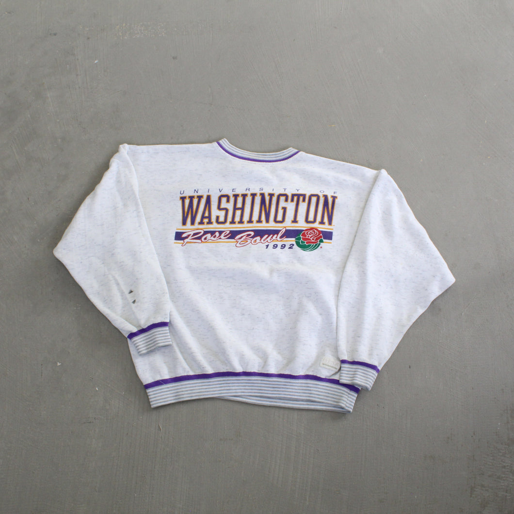 F- Vintage 1992 University Of Washington Rose Bowl Football Crewneck