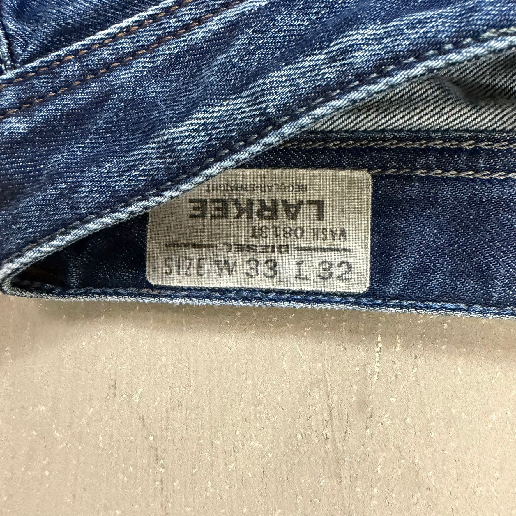 J- Vintage Diesel Larkee Regular Straight Leg Jeans - 33x32