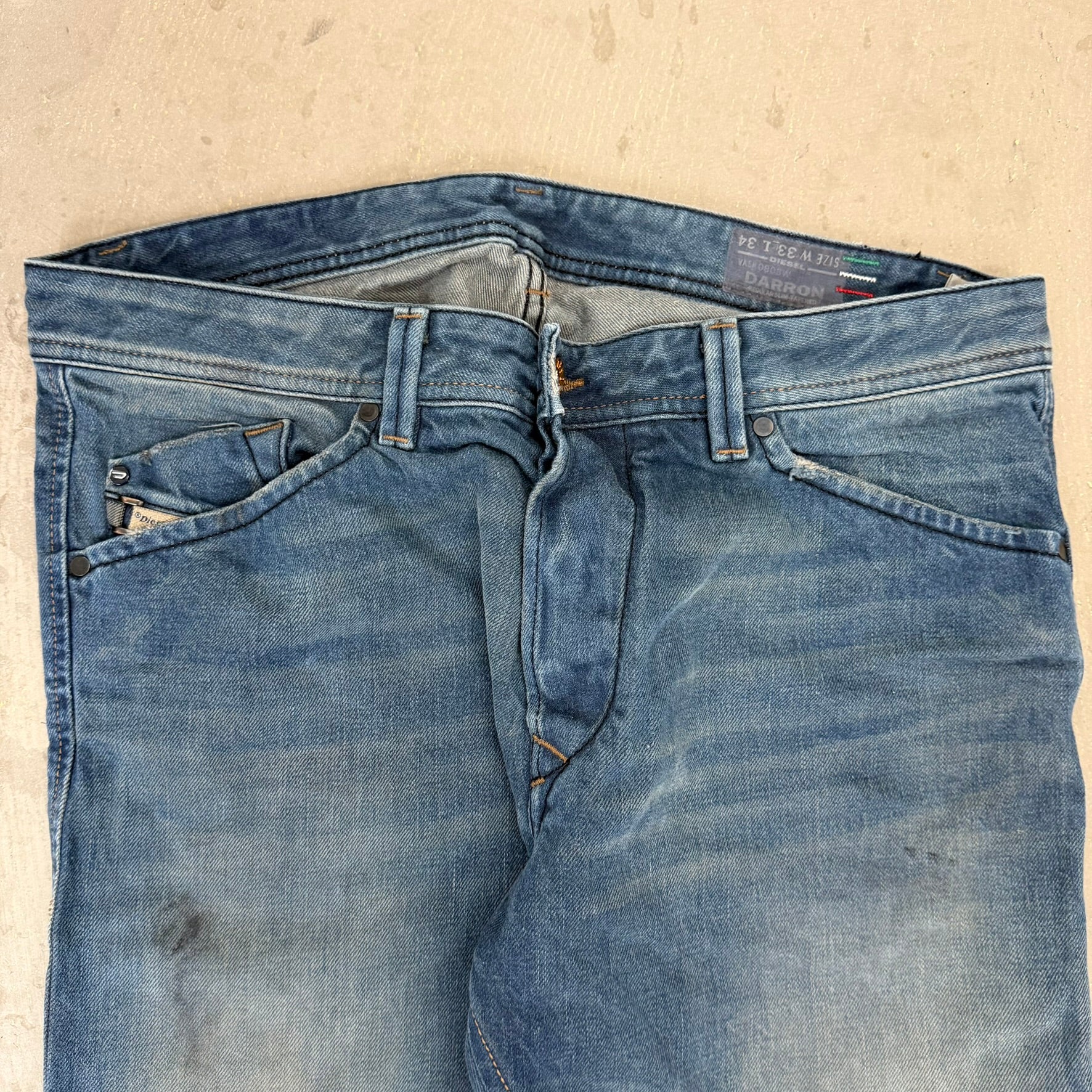 J- Vintage Diesel Darron Regular Slim Tapered Jeans - 33x34