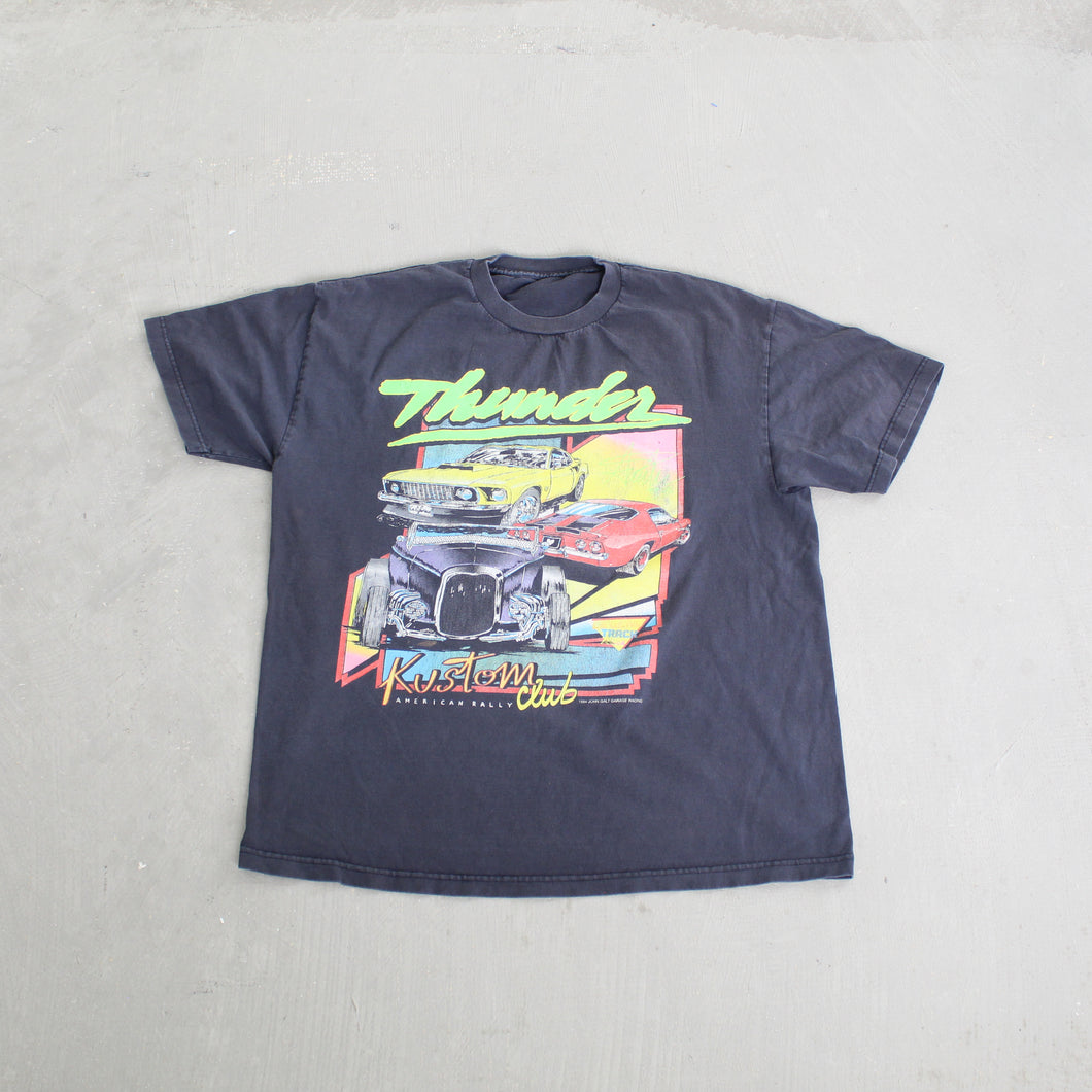 F- Vintage Thunder Kustom American Rally Club Car Graphic Tee