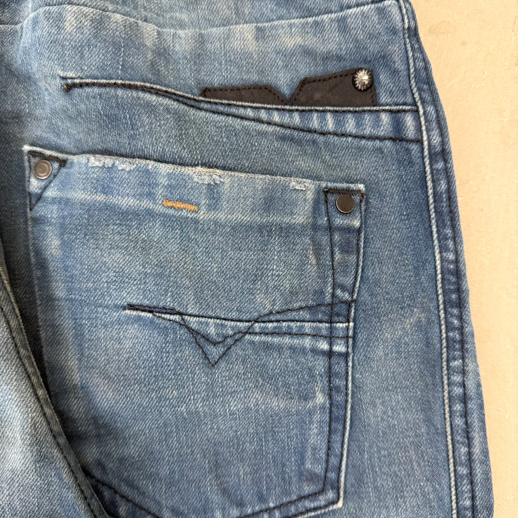 J- Vintage Diesel Darron Regular Slim Tapered Jeans - 33x34