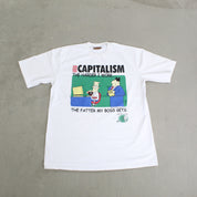 F- Vintage Capitalism Cartoon Graphic Single Stitch Tee