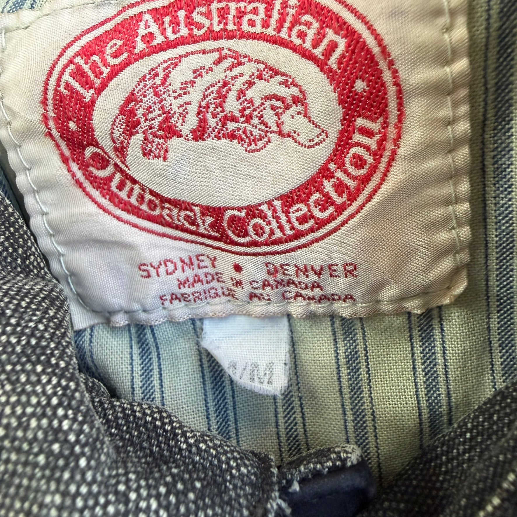 J- Vintage 90s Australian Outback Leather and Denim Western Jkt Made in Canada- M