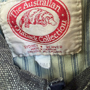 J- Vintage 90s Australian Outback Leather and Denim Western Jkt Made in Canada- M