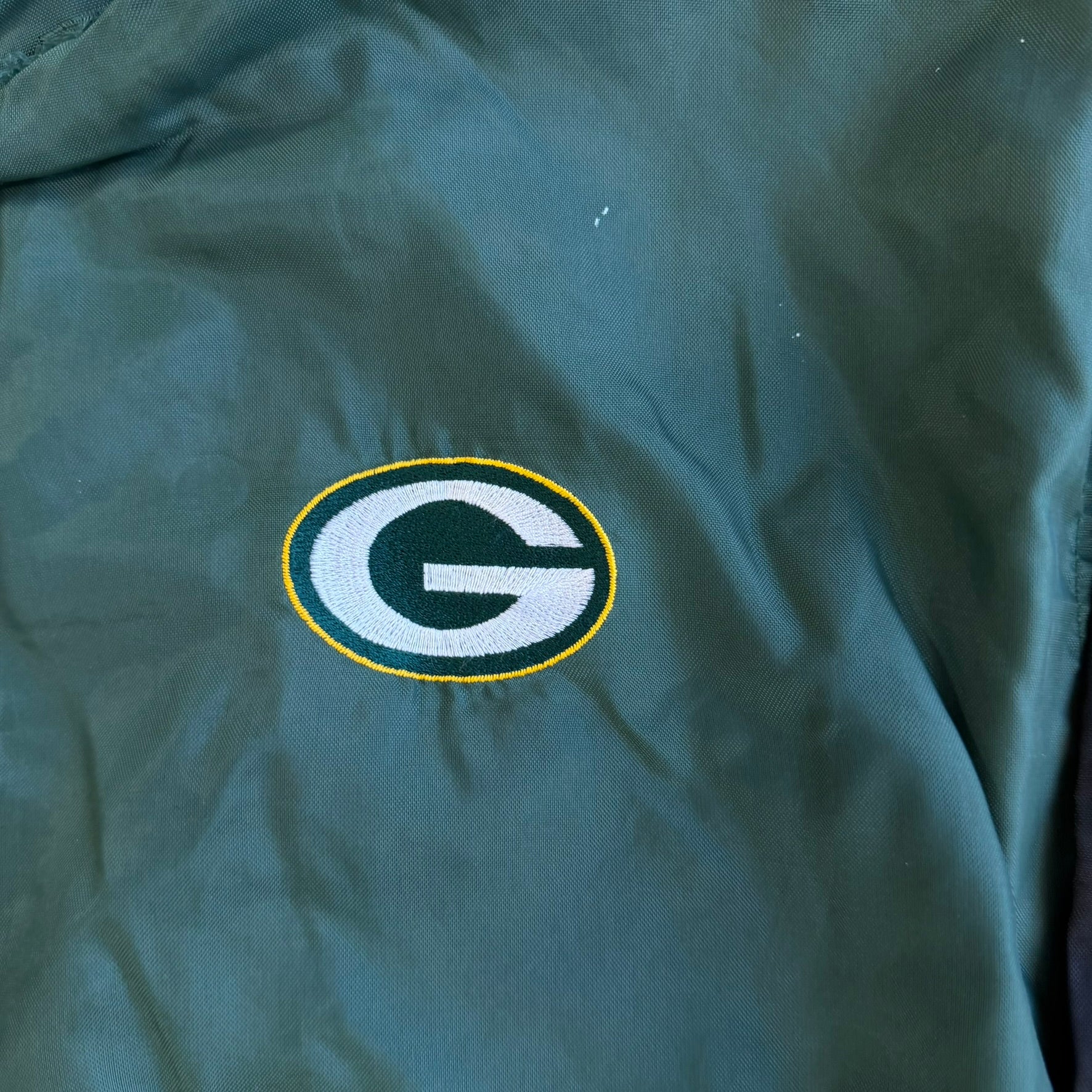 J- Vintage Green Bay Packers NFL Reversible Zip Up heavier Jacket - XL