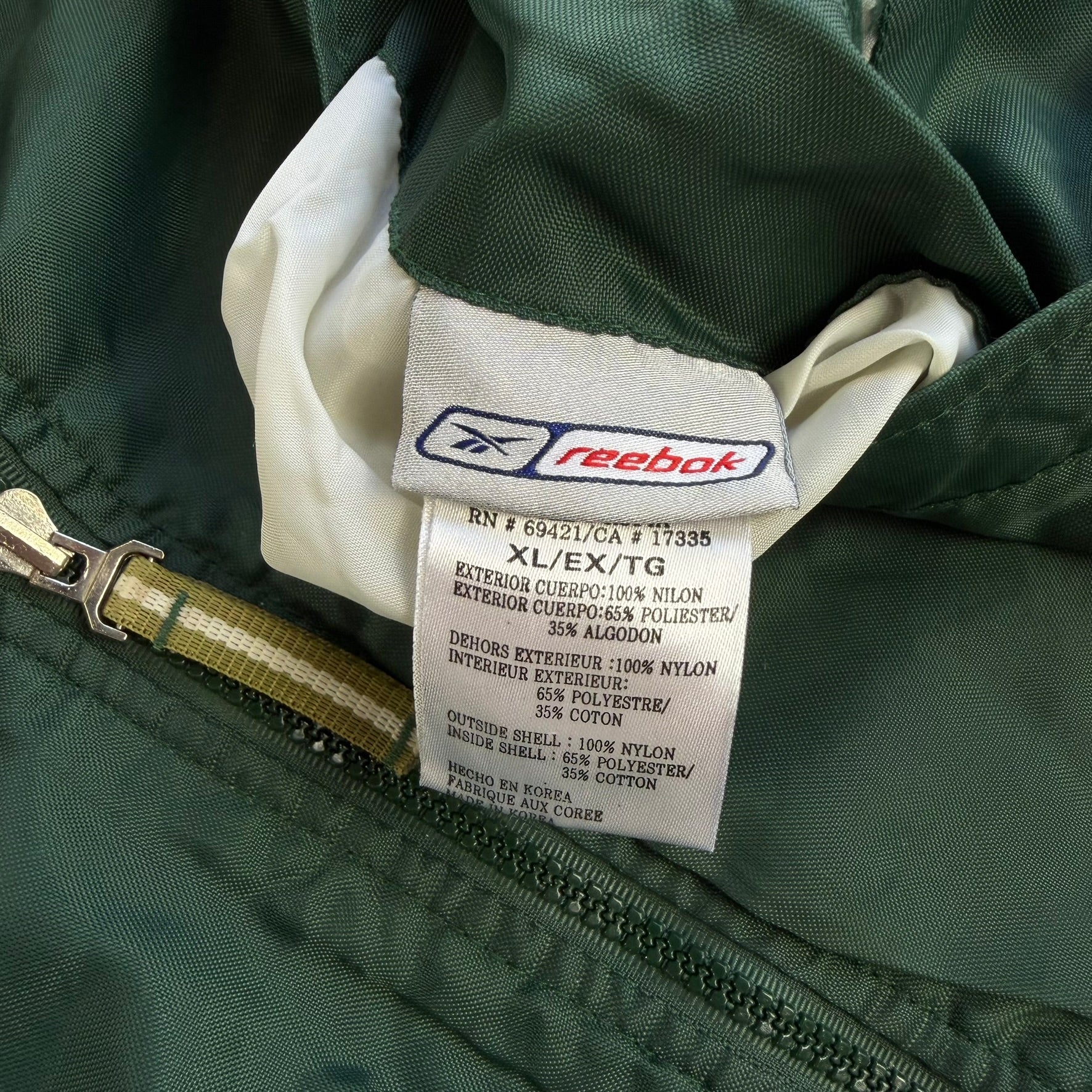 J- Vintage Green Bay Packers NFL Reversible Zip Up heavier Jacket - XL