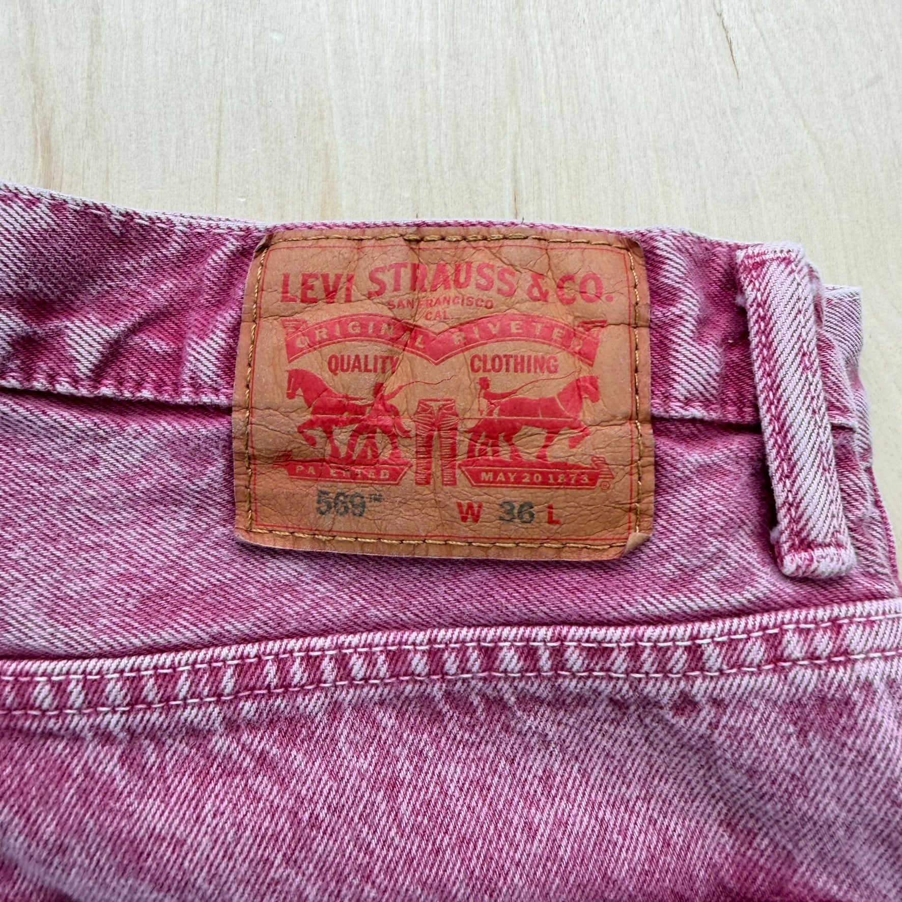 J- Vintage Levi's 569 Denim Jorts - 36 waist 11.5 inseam