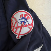 J- Vintage New York Yankees MLB Embroidered Logo Zip Up Lightweight Jacket - 2XL