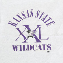 Load image into Gallery viewer, F- Vintage 1992 Kansas State Wildcats Text &amp; Mascot Double Collar Tee

