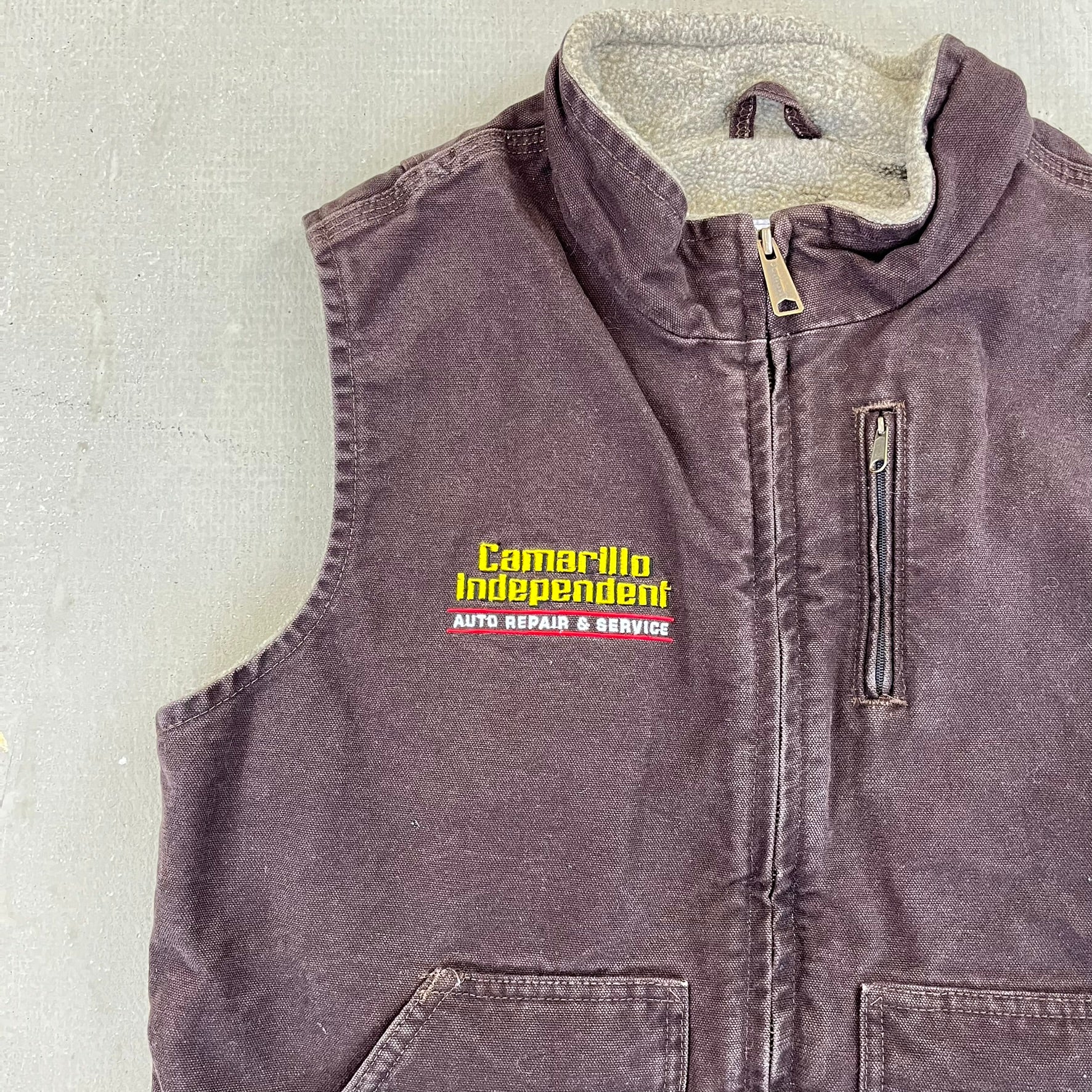 F- Carhartt Camarillo Independent Fur Insulated Brown Workwear Vest