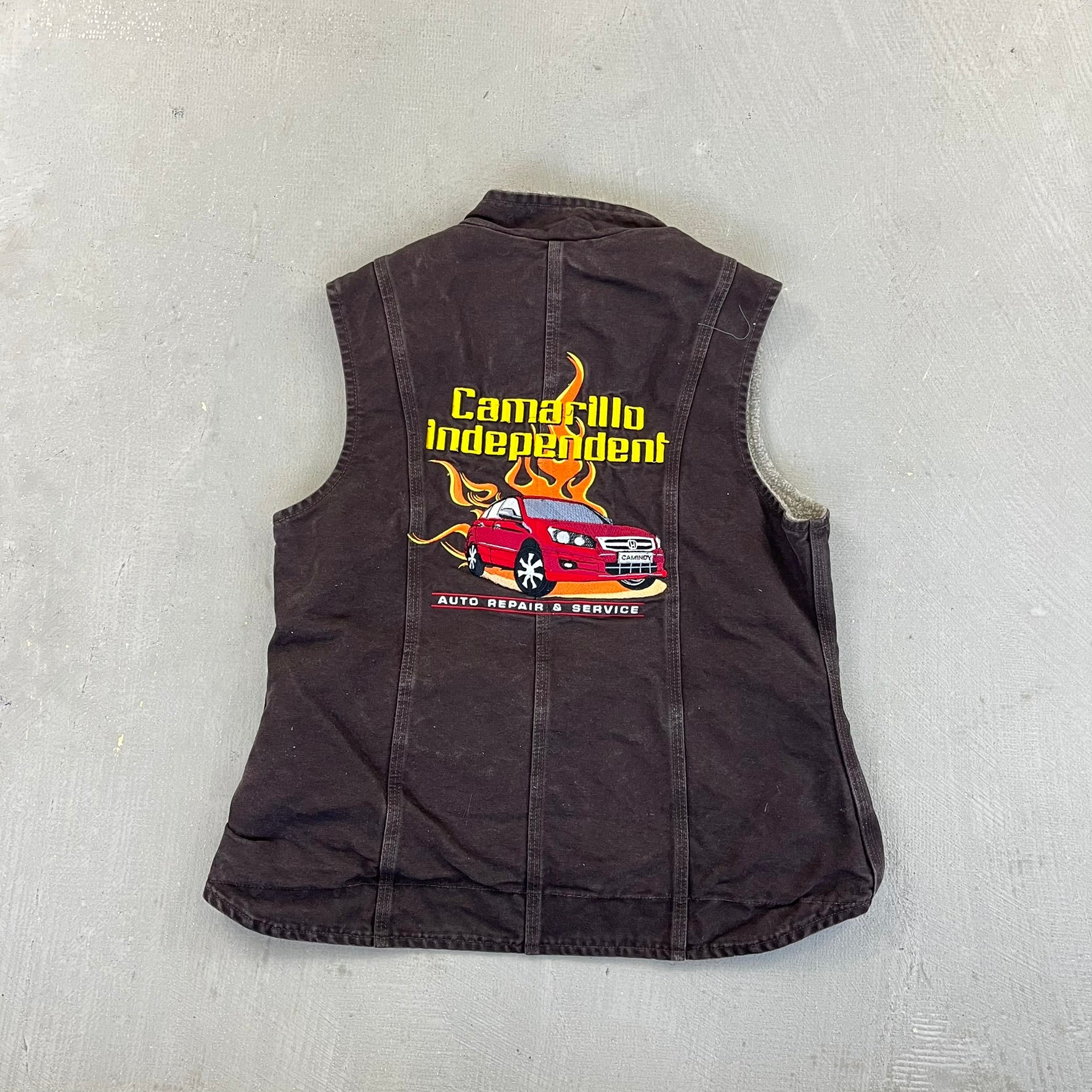 F- Carhartt Camarillo Independent Fur Insulated Brown Workwear Vest