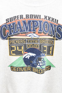 Z - Vintage Logo 7 1998 NFL Super Bowl 33 Denver Broncos Champions Crewneck