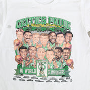 F- Vintage Boston Celtics 50 Years 16 Championship NBA Cartoon Single Stich Tee