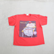 F- Vintage 1998 Philadelphia Phillies MLB CSA Text & Locker Room Graphic Tee