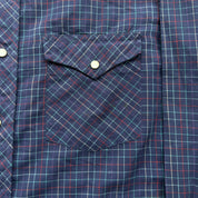 J- Vintage Lee Western Plaid Pearl Snap Button Down Shirt - M