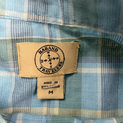 J- Vintage Haband Traveler's Short Sleeve Western Plaid Pearl Snap Button Down Shirt - M