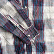 J- Vintage Levi's Western Plaid Pearl Snap Button Down Shirt - M