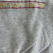 J- Vintage 90s San Francisco 49ers NFL Lee Embroidered Logo & Text Crewneck - L