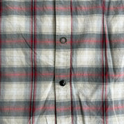 J- Vintage Lee Short Sleeve Western Plaid Pearl Snap Button Down Shirt - L