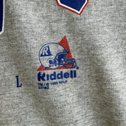 J- Vintage '98 New England Patriots NFL Riddell Graphic Text & Logo Hoodie - L