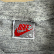 J- Vintage Nike Embroidered Text & Swoosh Single Stitch Tee - L