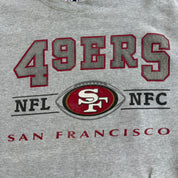 J- Vintage San Francisco 49ers NFL Pro Player Logo & Text Crewneck - 2XL