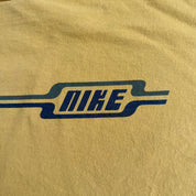 J- Vintage Nike Text Graphic Yellow Tee - XL