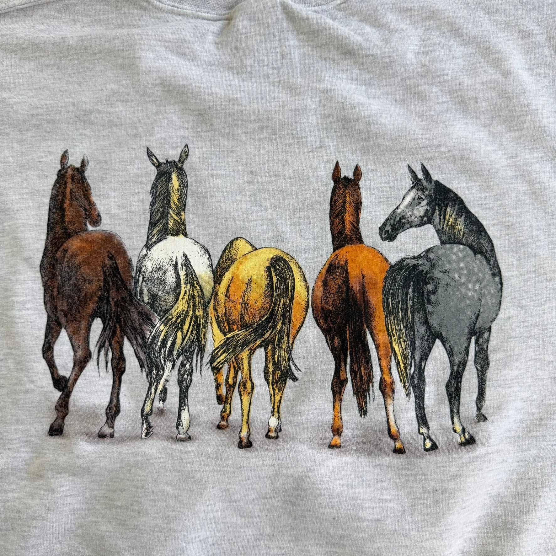J- Vintage Virginia Horses Graphic Animal Print Crewneck - L