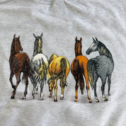 J- Vintage Virginia Horses Graphic Animal Print Crewneck - L