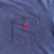 J- Vintage 90s Polo RL Embroidered Logo Single Stitch Pocket Tee - L